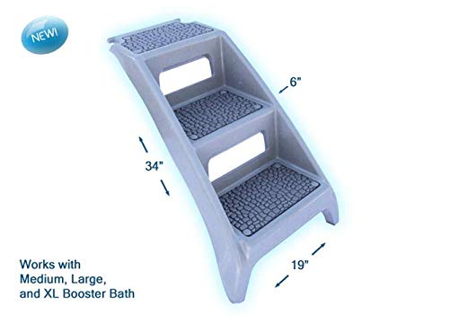 Booster Bath Elevated Pet Bathing X-Large With Step Combo (Combo), Teal, Model:Bb-Xl-Step